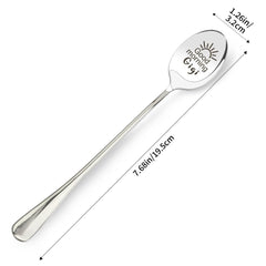 Engraved stainless steel coffee spoon for grandma by Joyrnalk