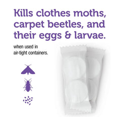 Single-use moth killer packet for closet use