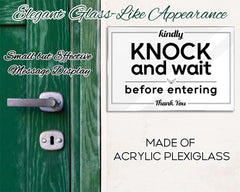 4x6 acrylic entry reminder sign for rental spaces