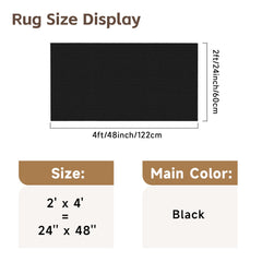 entryway rug 2x4 bath mat black