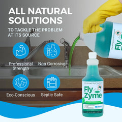 Fruit flies reduced by Fly-Zyme enzyme drain cleaner gel