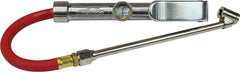 EPAuto tire inflator gauge magnifying bubble lens and swiveling chuck