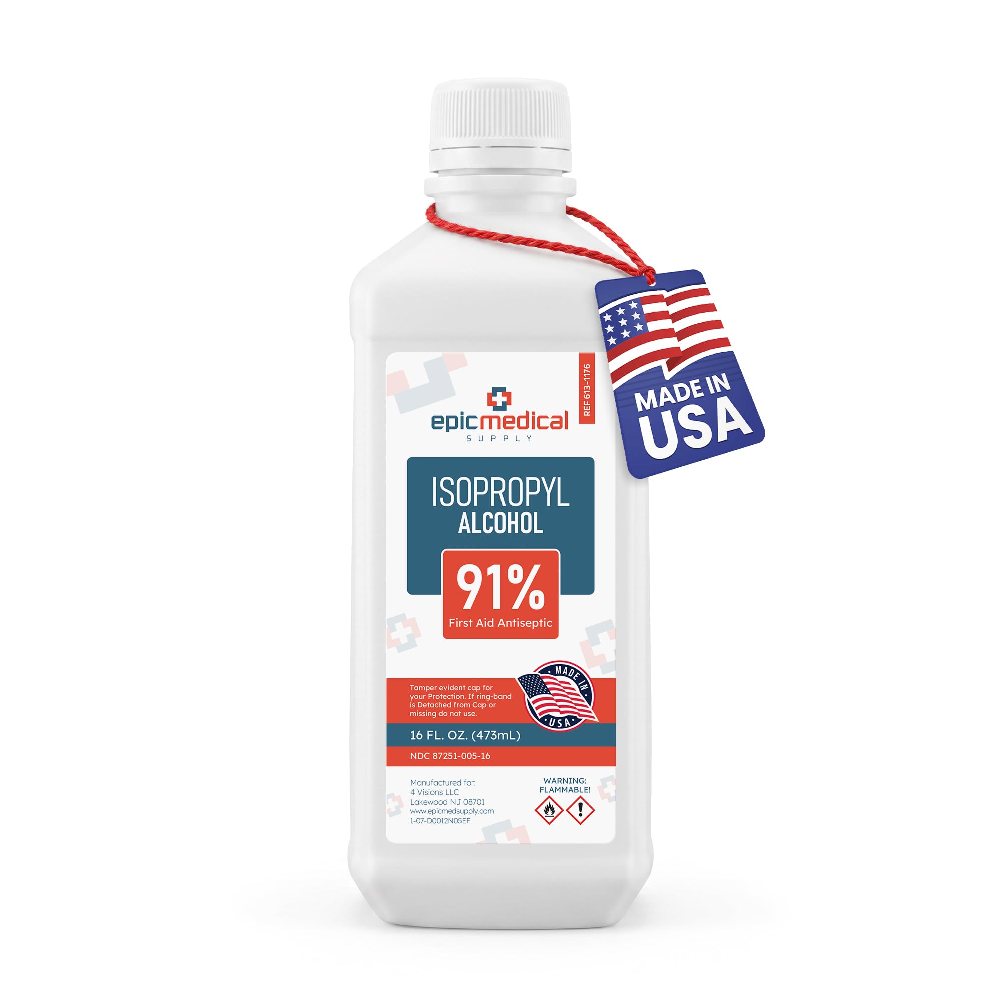 Epic Medical Supply 91% Isopropyl Alcohol bottle