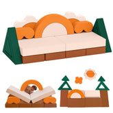 Erament 18PCS modular kids play couch with jungle theme