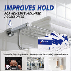 Fast drying adhesion prep on plastic and metal