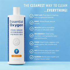 3% USP hydrogen peroxide home cleaner by Essential Oxygen