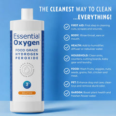 Hydrogen peroxide 3 percent home cleaner 32 oz