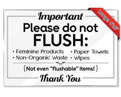 Essentials for Hosts Do Not Flush Sign 4x6 acrylic