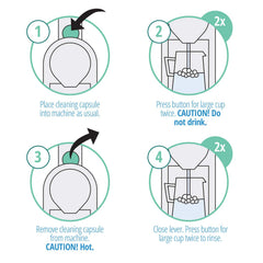 Lattissima U and Gran Maestria compatible cleaning pods alt text