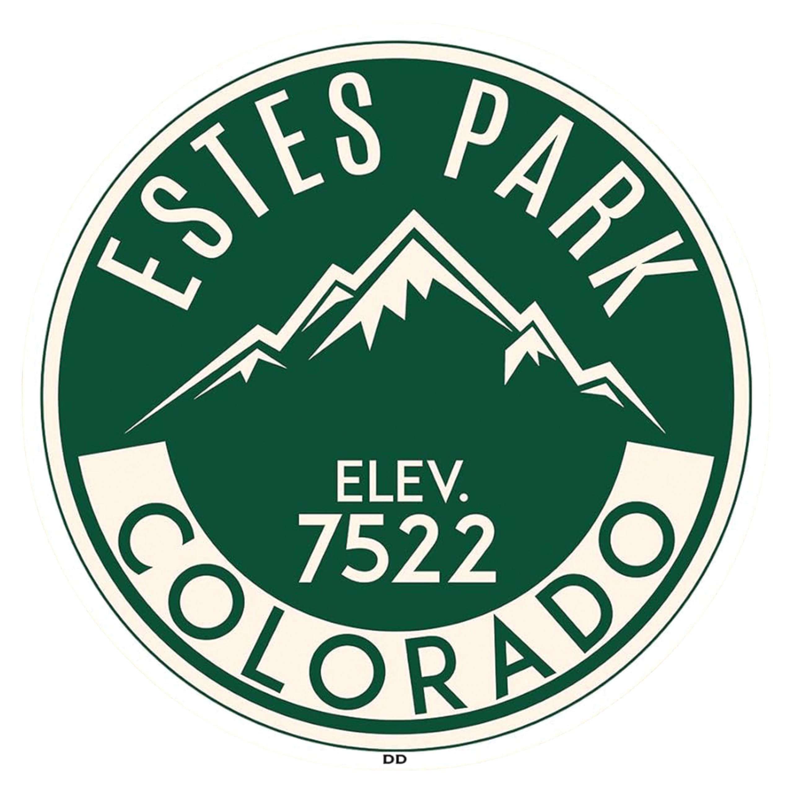 Estes Park Colorado vinyl decal sticker for laptops and flat surfaces