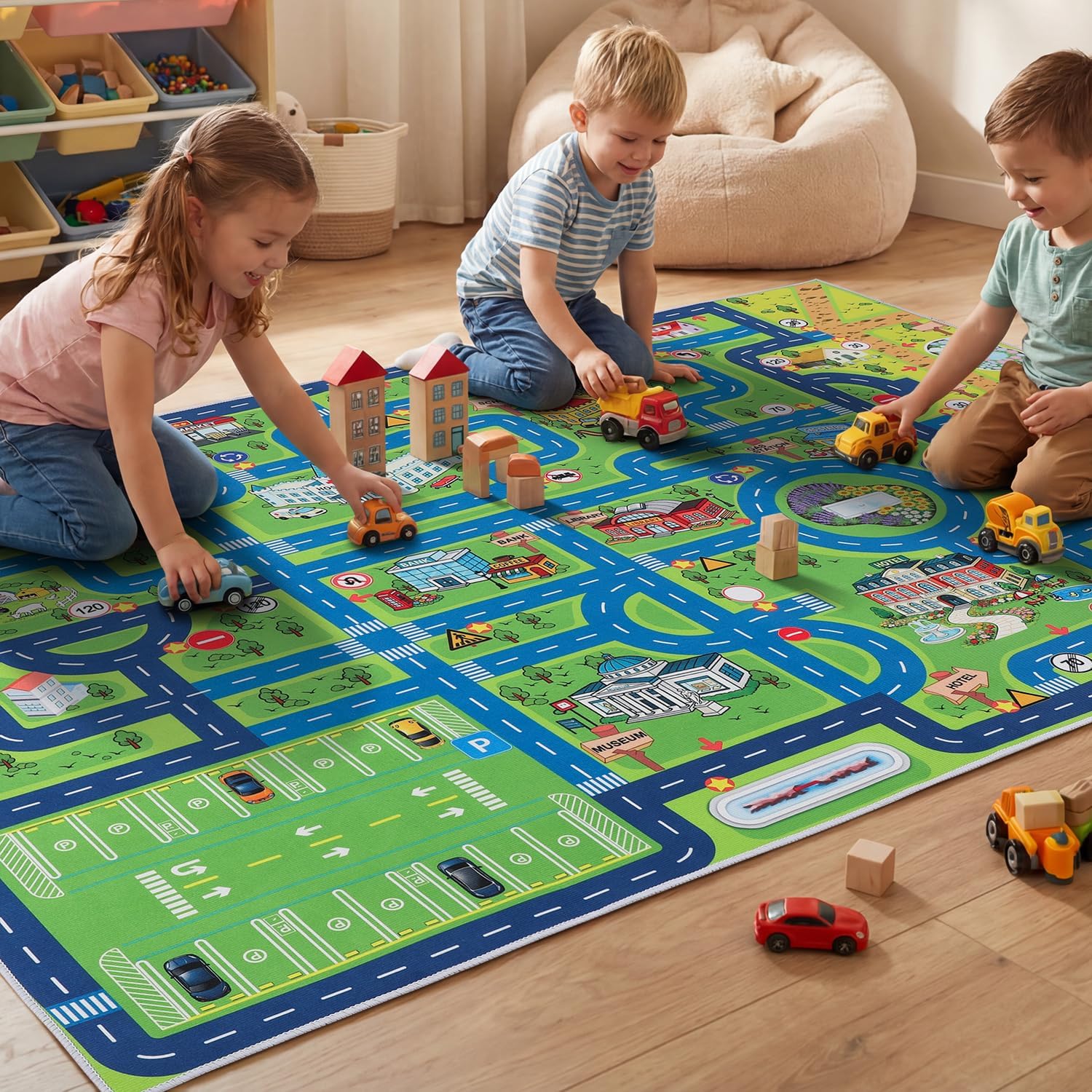 Esup 4x6 nonslip kids rug safety carpet closeup surface