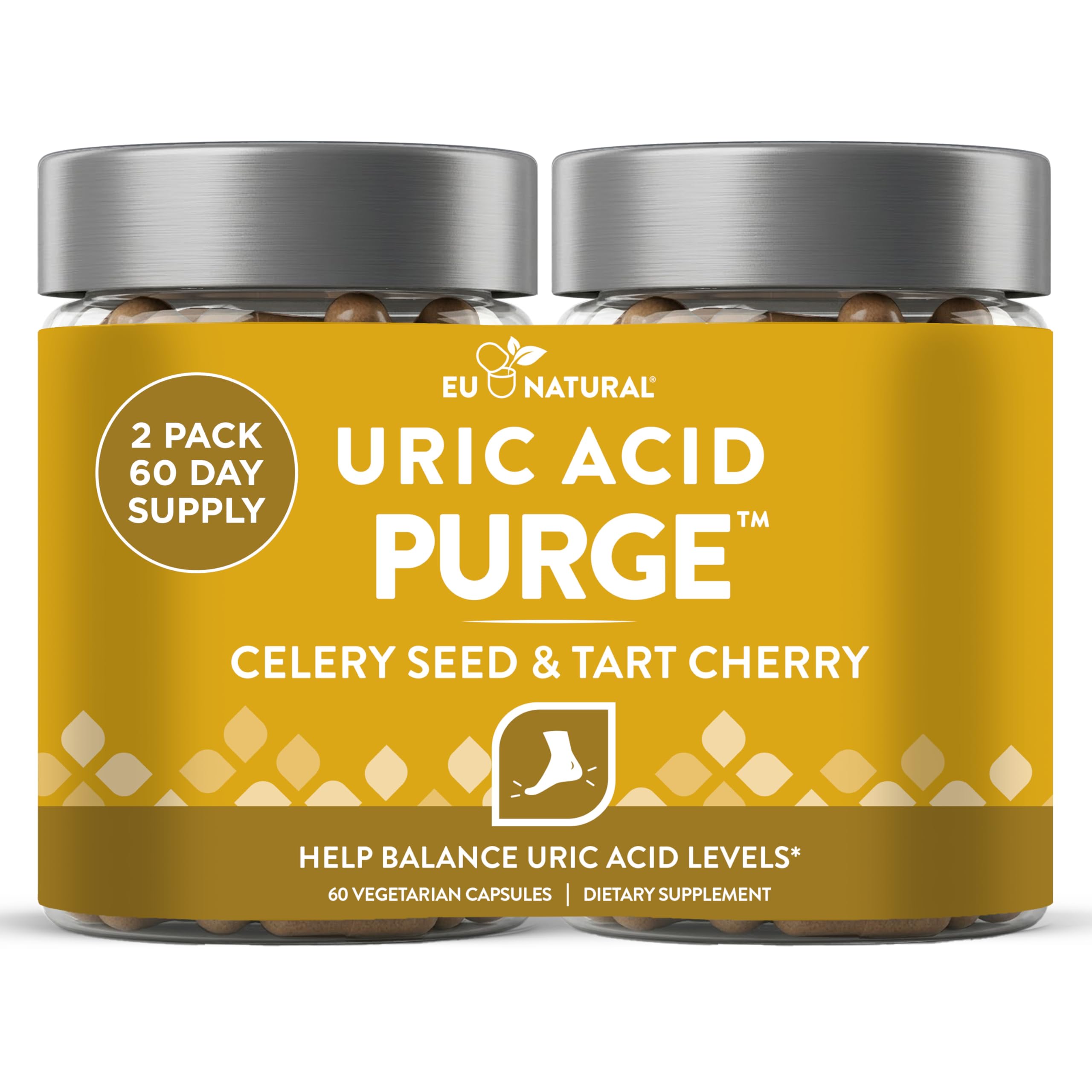 eu natural purge uric acid flush 120 caps bottle