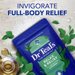 Warm bath scene with relaxing 20 minute soak and Dr Teal's Epsom Salt