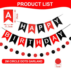 HAPPY BIRTHDAY banner included in package