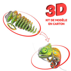 Biodegradable cardboard components for Eugy Chameleon 3D Puzzle