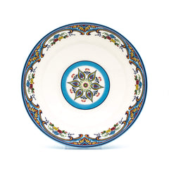 Spanish floral design Zanzibar ceramic bowl close up