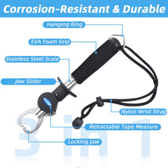 Quick-release fish lip clamp for safe handling