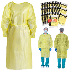 Ever Ready First Aid disposable isolation gown yellow universal size