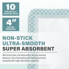 Everlit wound care dressing 5-layer design pack of 10 pads