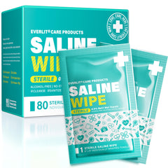 EVERLIT CARE Saline Wipes 80 Pcs sterile wipes