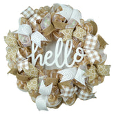 Everyday burlap front door wreath 24 inch size