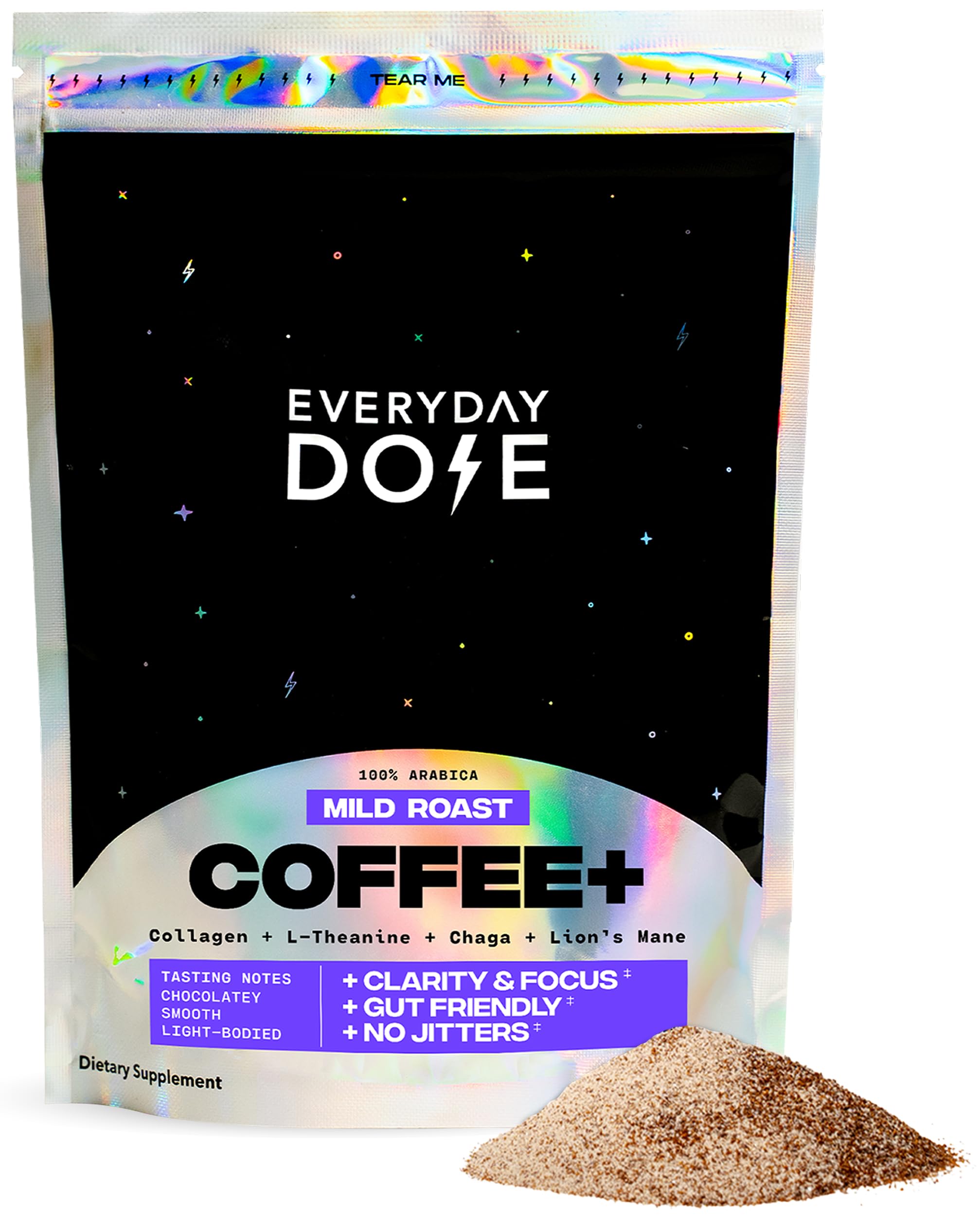 Packaging for Everyday Dose Premium Adaptogenic Mushroom Coffee 30 Servings