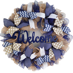 Everyday Welcome Wreath 24 inch jute burlap