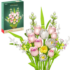 EWED Tulip Rose Building Sets product image showing bouquet set