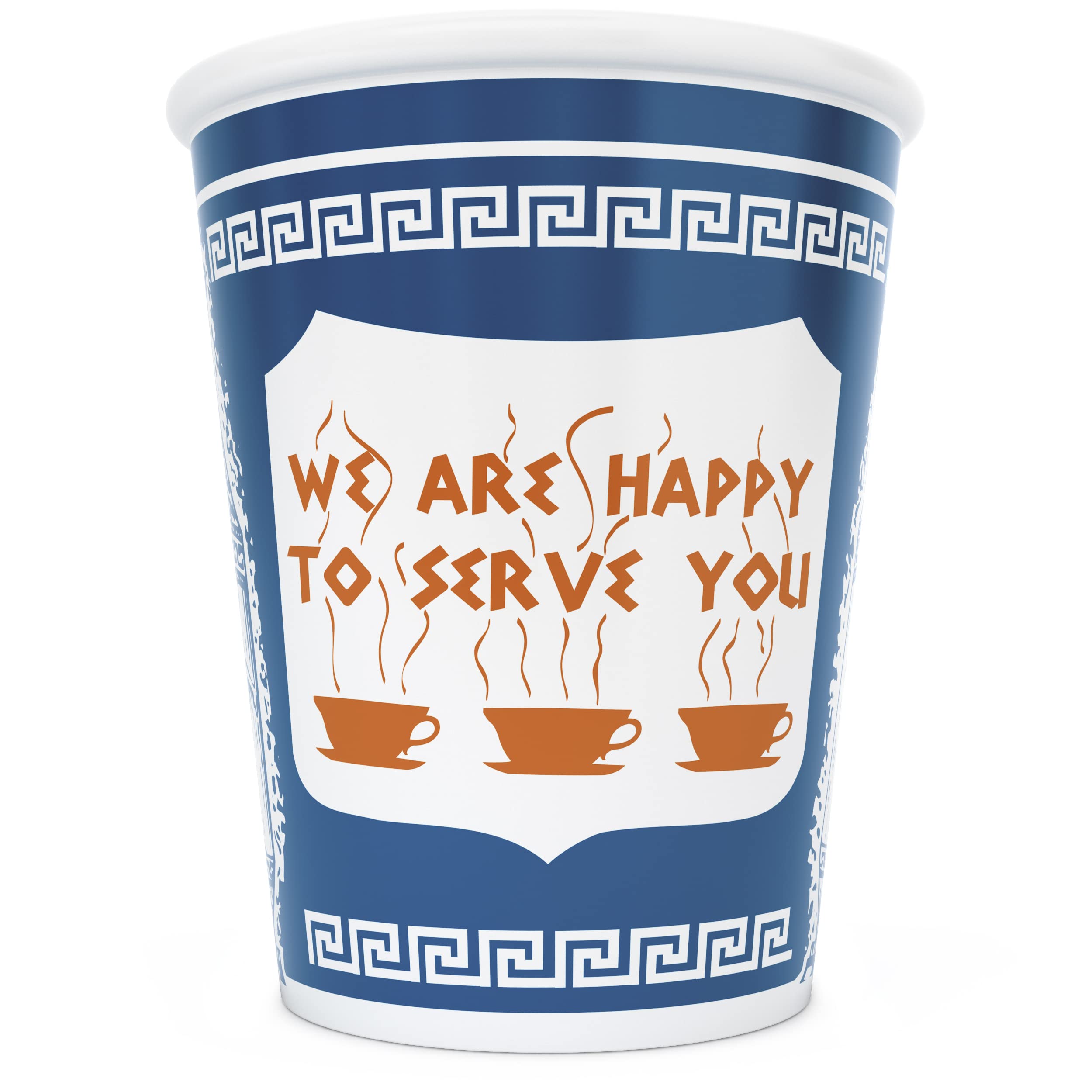 ExceptionLab 10 oz ceramic coffee cup with Greek Anthora design