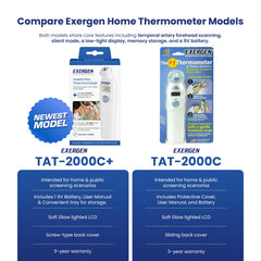 Exergen TAT-2000C compact travel-ready thermometer with display