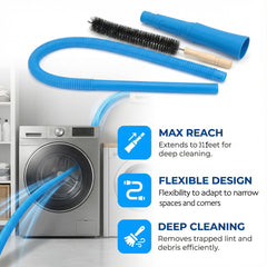 Flexible vacuum hose attachment designed for dryer vent cleaning