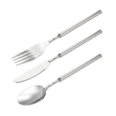Extendable spoon fork knife set with telescopic design