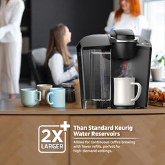 Extra large water tank designed for Keurig K-Classic