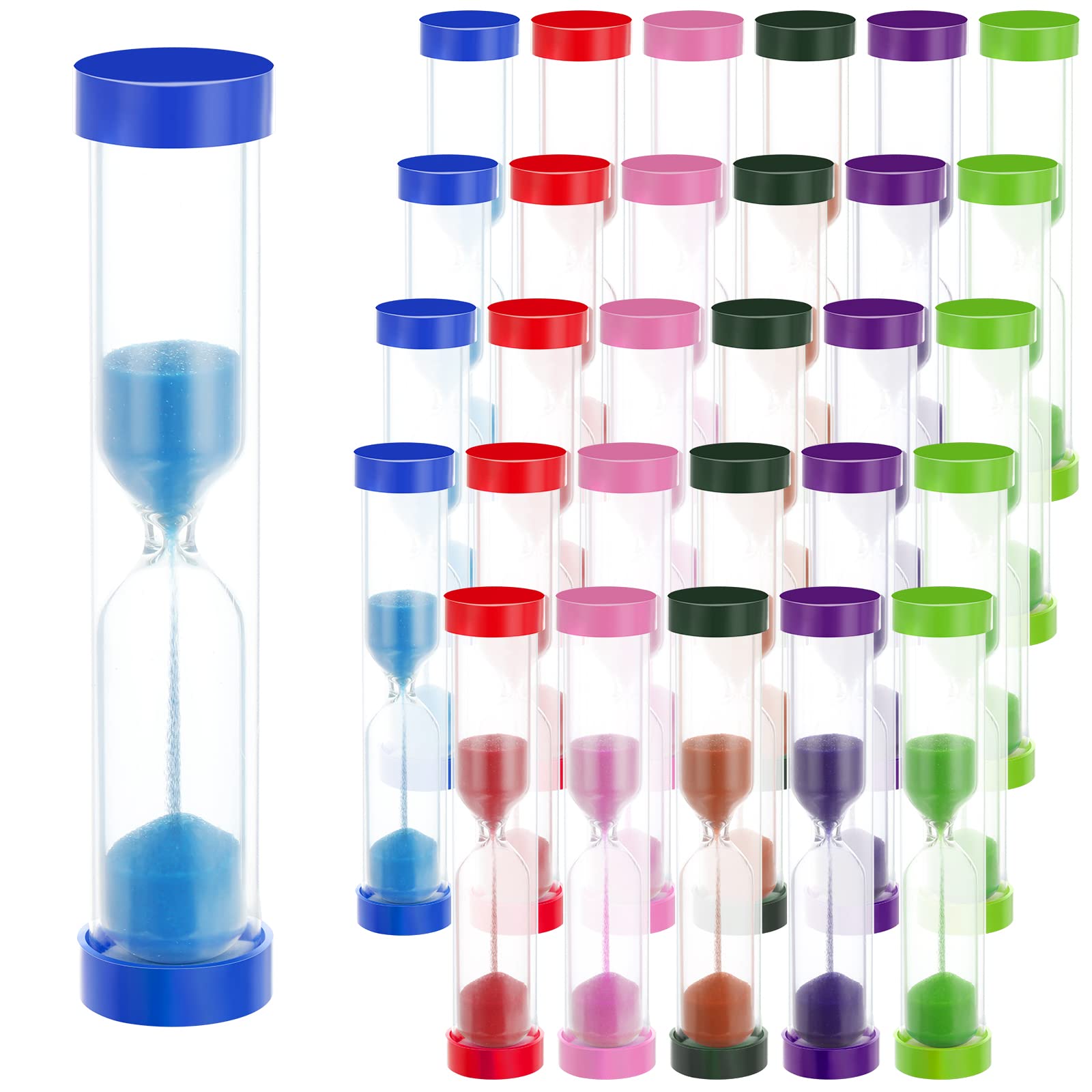 Fabbay 40 pack 2 minute sand timer blue color for kids