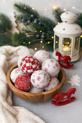 fabric christmas balls 2.5 inch grey solid color