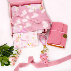 fabric-covered journal included in gift box
