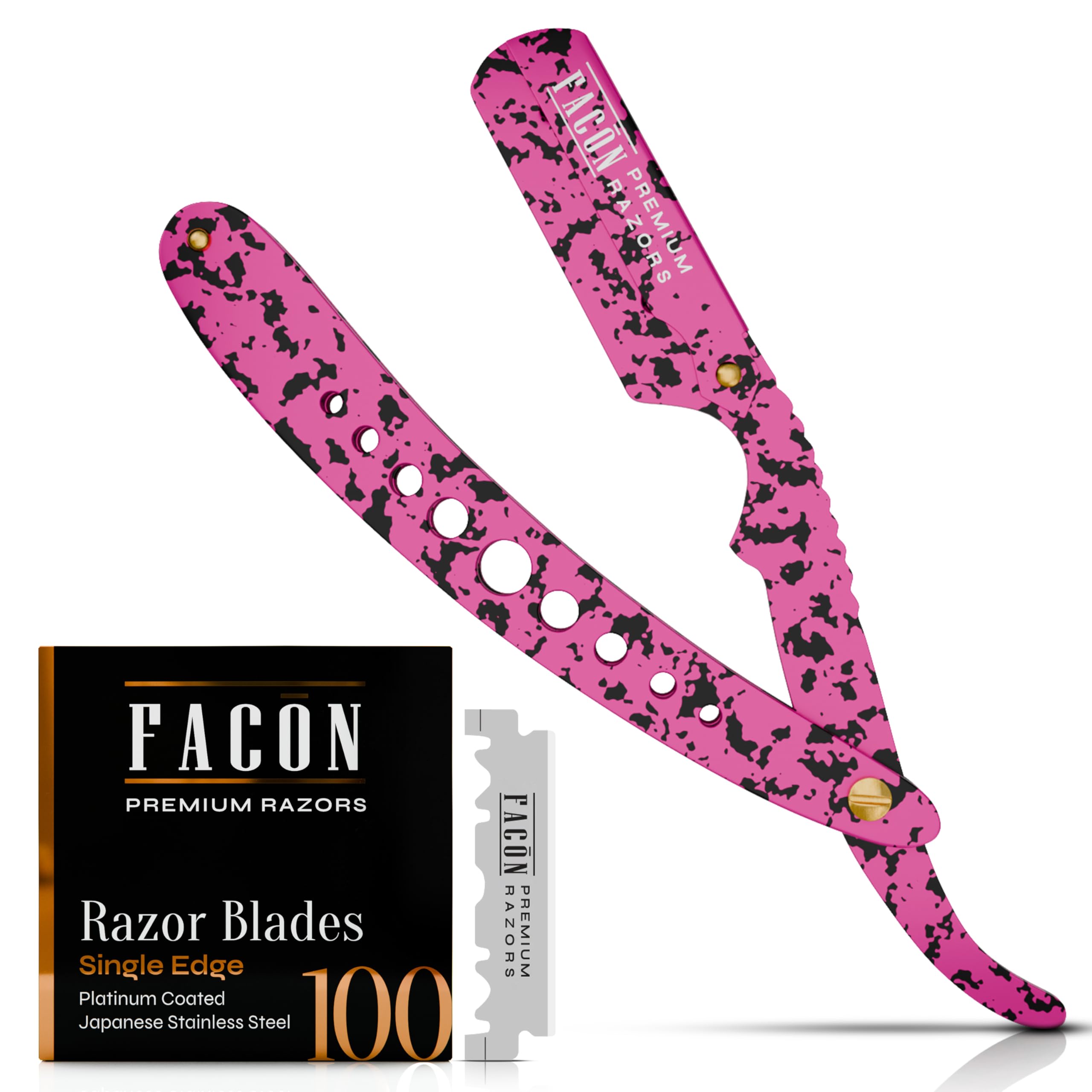 Facón straight razors for men product image with stainless steel blade and ergonomic grip