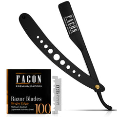 Facón straight razors for men kit stainless steel handle image 1