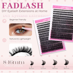 80D lash clusters with D curl for dense lashes