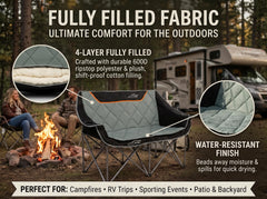 4-layer 600D ripstop polyester fully padded seating