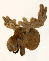 Nose to wall depth 22 inches Jack plush moose wall mount