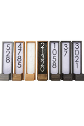 Fairview vertical address sign planter with large house numbers