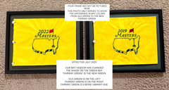 Fairway Green mats display for 13x17 Masters flag
