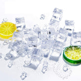 50 piece set of 20mm clear fake ice cubes for home decor and centerpieces