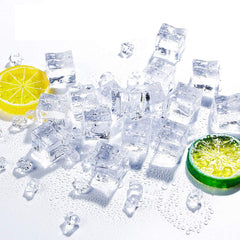 50 piece set of 20mm clear fake ice cubes for home decor and centerpieces