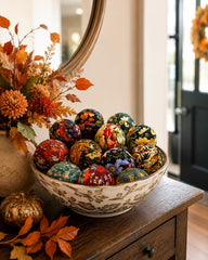 2 inch golf ball size decor ball wrapped in fabric
