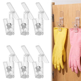 Falzqq dish glove clip 6pcs self-adhesive mounting on cabinet