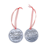 Family Christmas Ornament double sided pewter keepsake