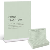 Family Traditions Baby Shower Games with 6x8 Acrylic Sign and Stand