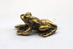 Fang Shui brass frog decorative figurine